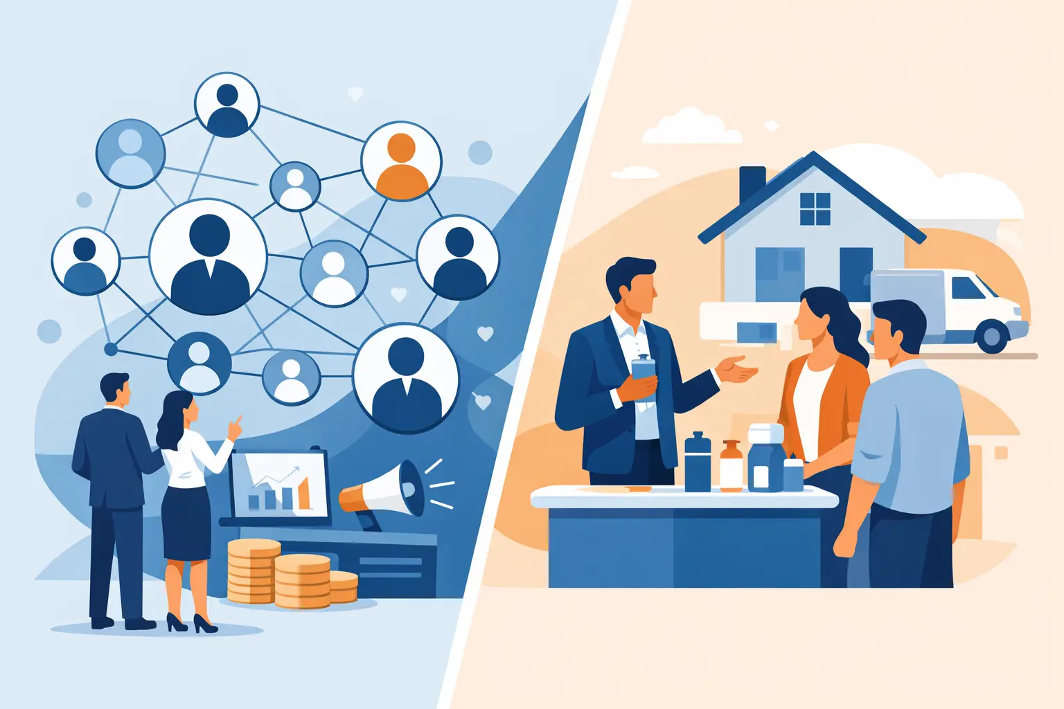 Network Marketing vs Direktvertrieb erklärt